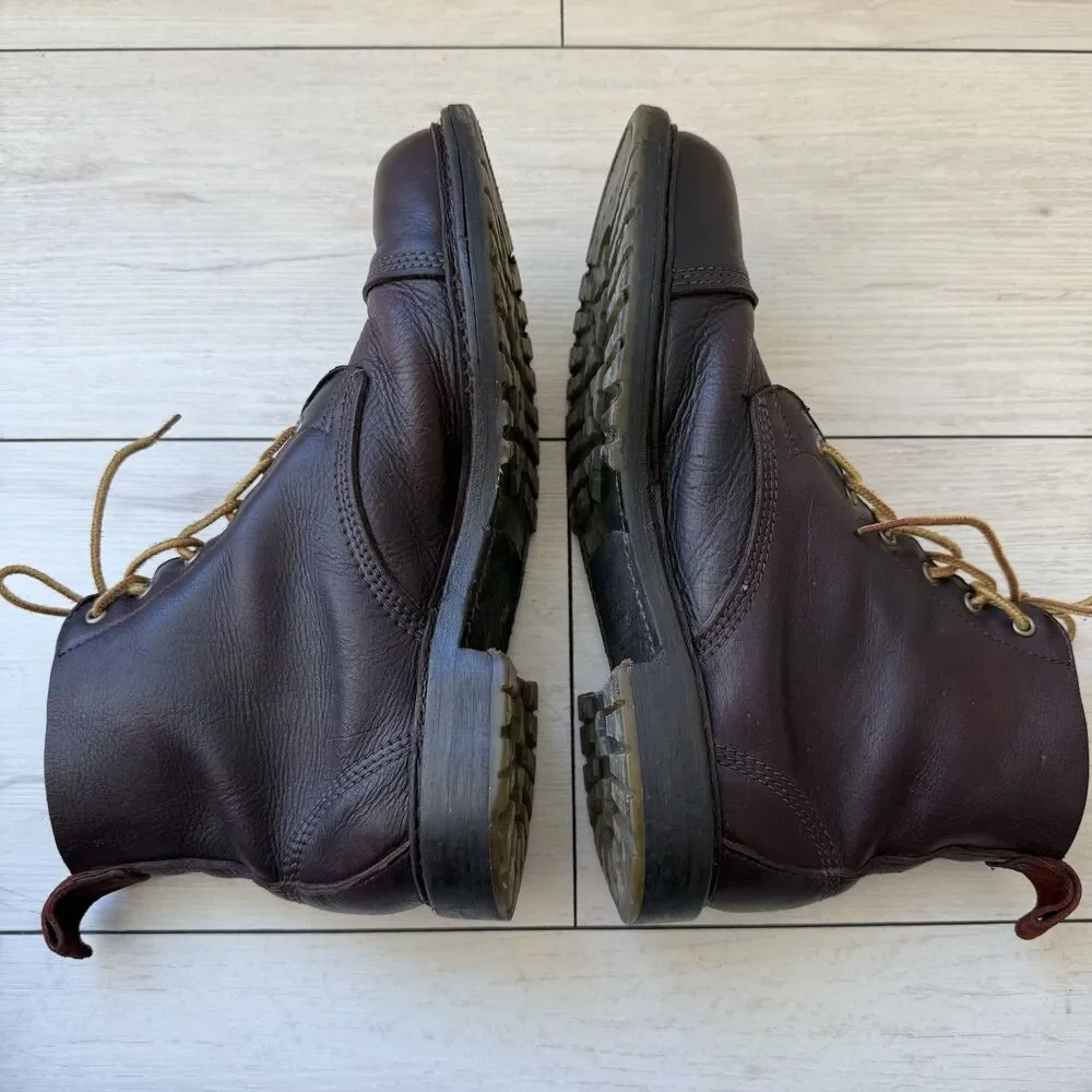 Men’s Allen Edmonds Normandy Cap Toe 10 D Boots Brown Leather Steampunk Handmade